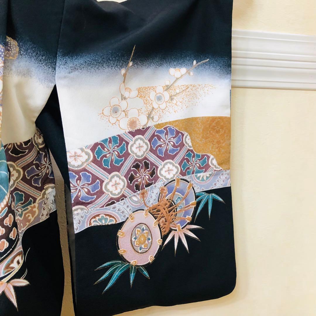 七五三 五歳‼️黒地系兜金彩煌びやか❤️完全フルセット‼️家から揃え無る無し