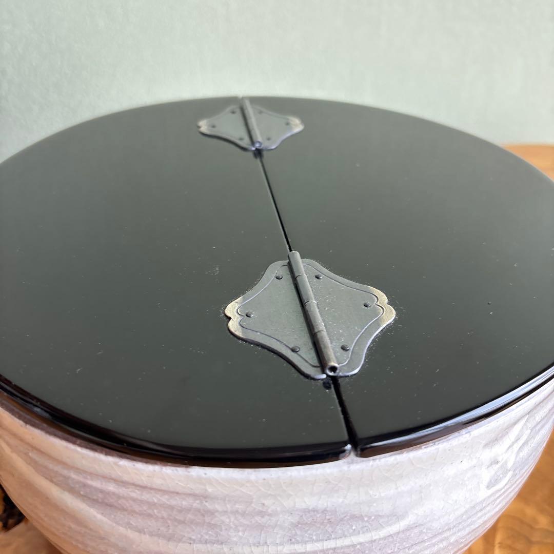 粉引手平水指 木村盛和作 直径23cm茶道具 共箱