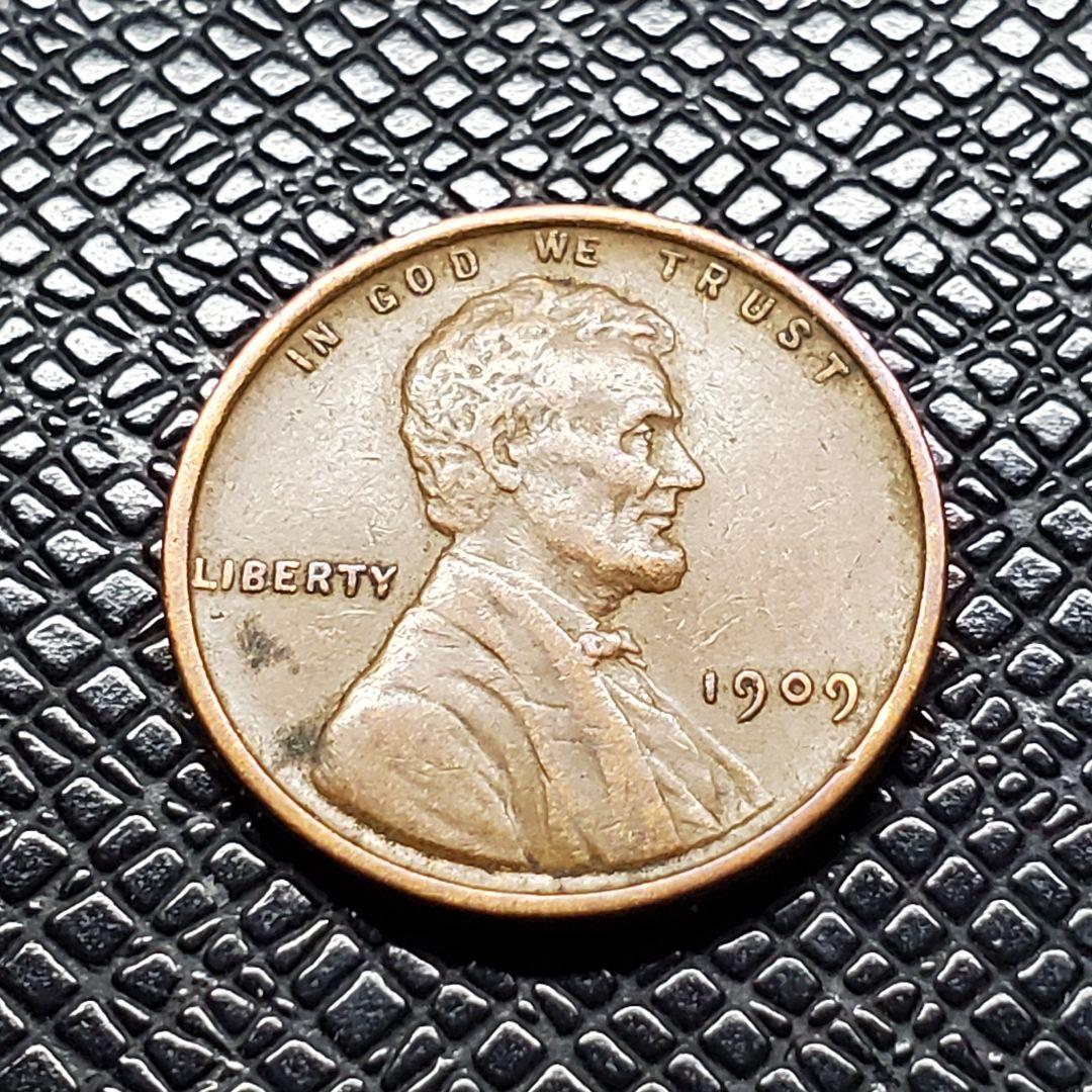 5424.　貴重　極美品　1909年　アメリカ　リンカーン　1セント 硬貨