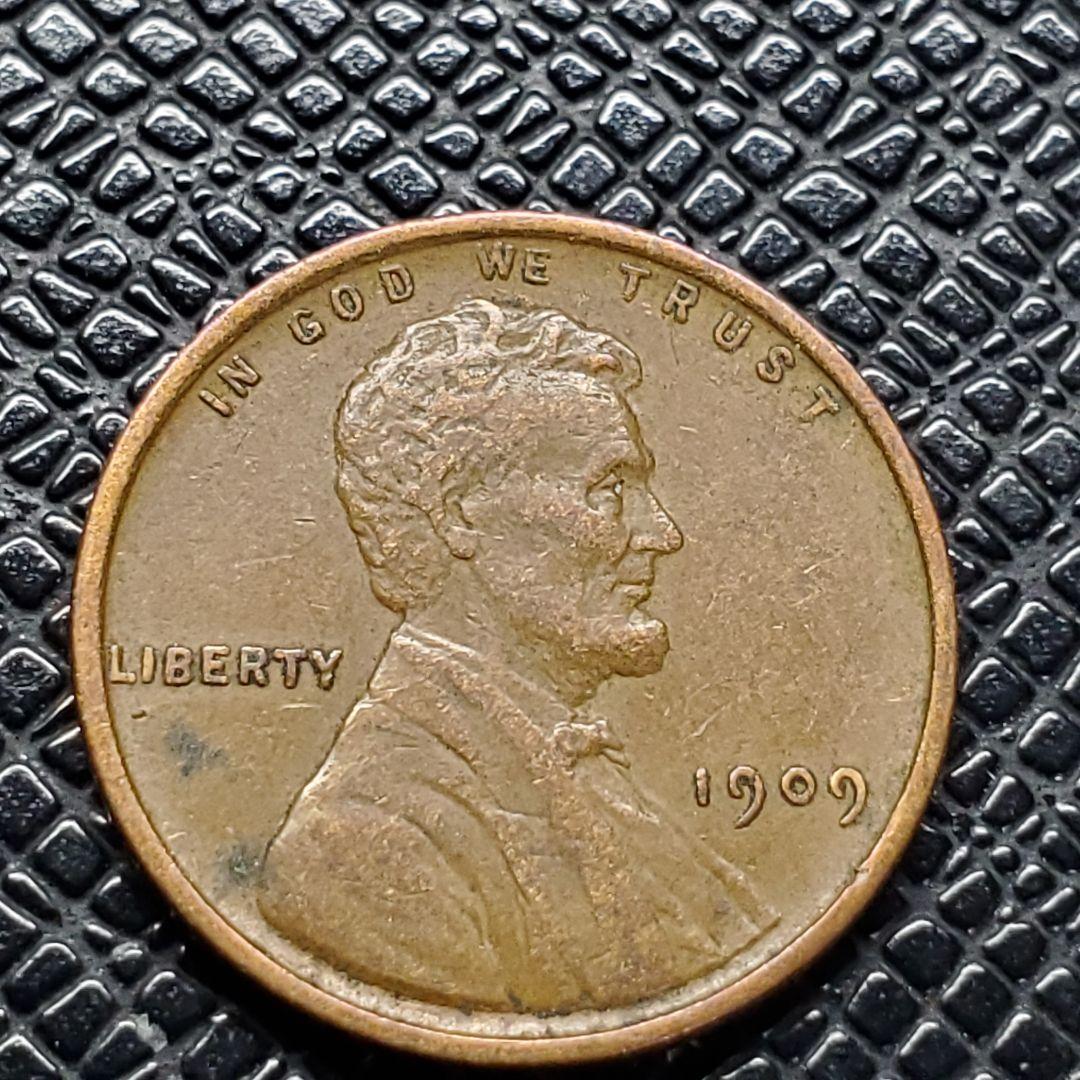 5424.　貴重　極美品　1909年　アメリカ　リンカーン　1セント 硬貨