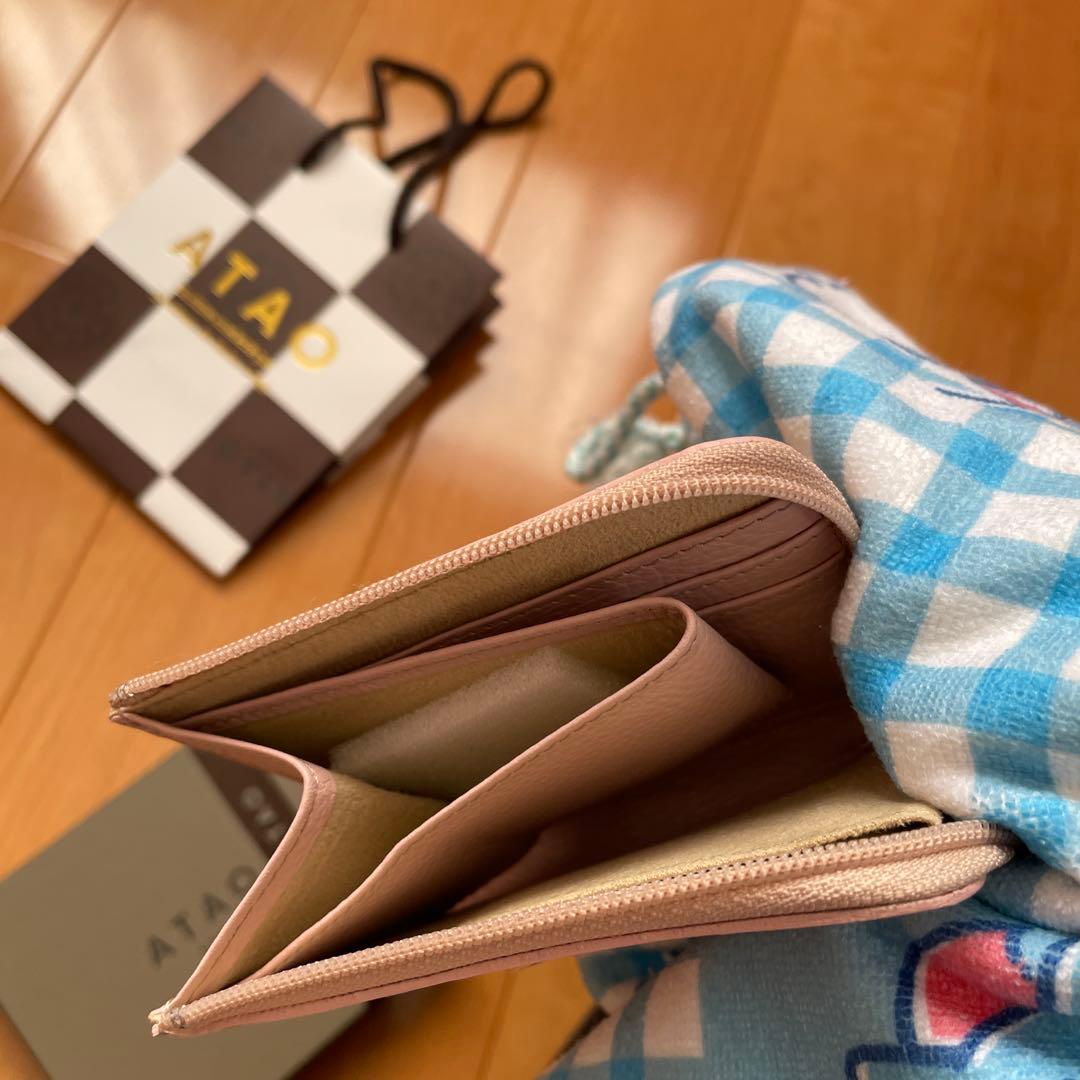 ATAO ミリモ　ブロックパーティー　 シャングリラピンク　折り財布