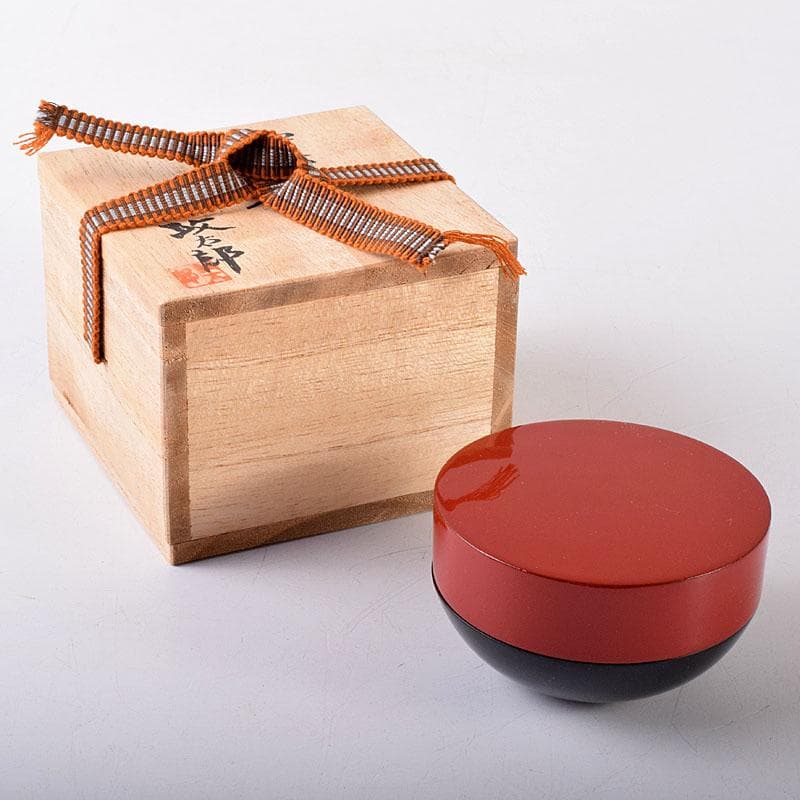 茶道具　政太郎作　甲赤茶入　共箱　V　8060