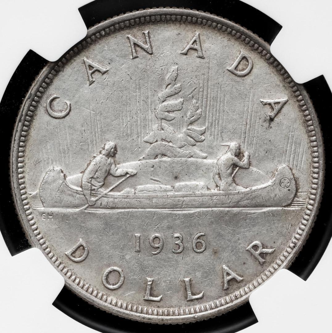 NGC-AU53 カナダ Dollar 1936 KM-31 ジョージ5世