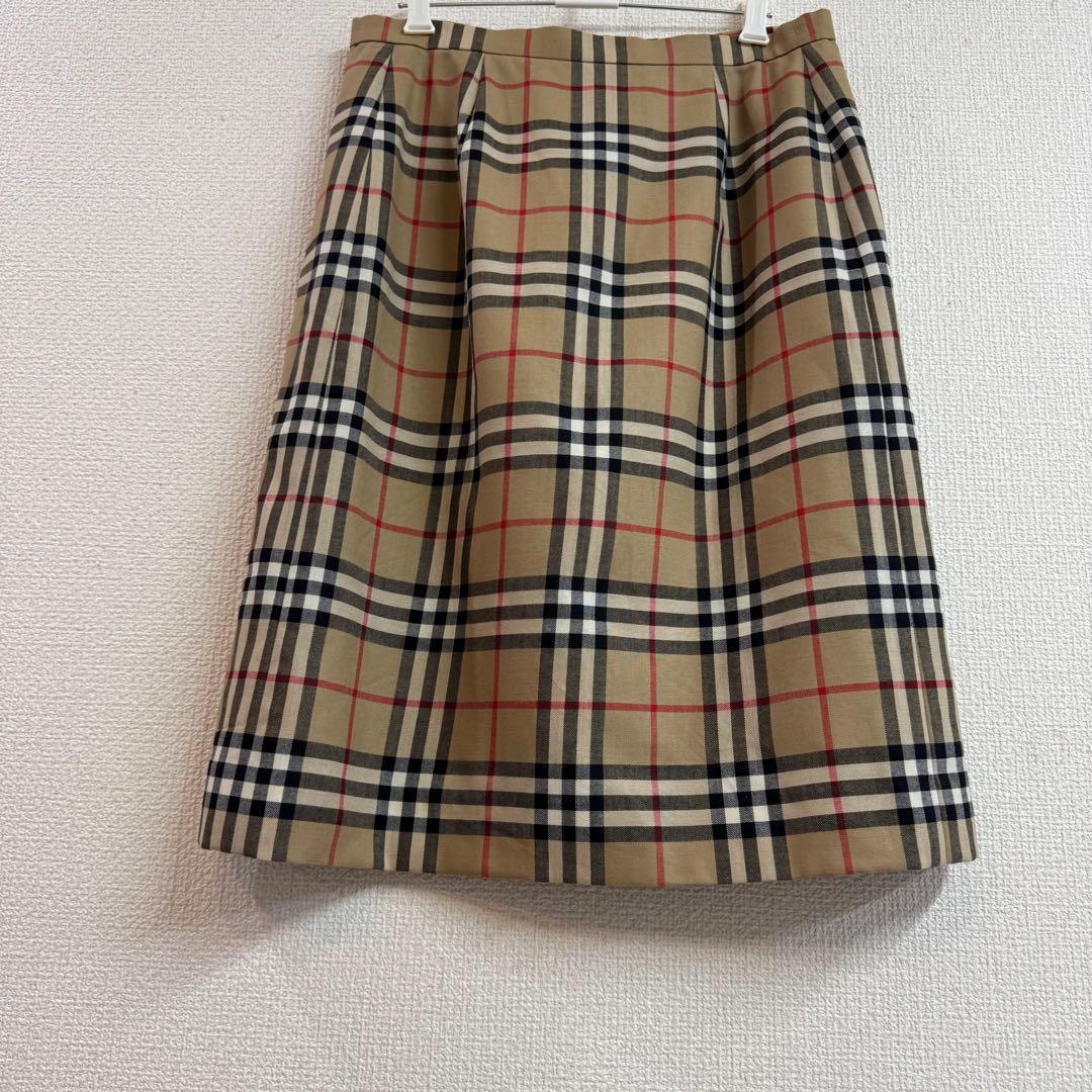 バーバリーロンドン ノバチェック フリンジ 巻きスカート ラップスカート 38