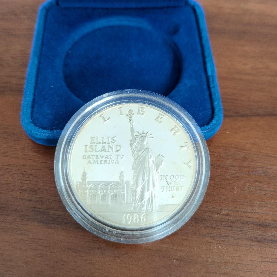 1986　リバティー1ドル記念銀貨　自由の女神デザイン