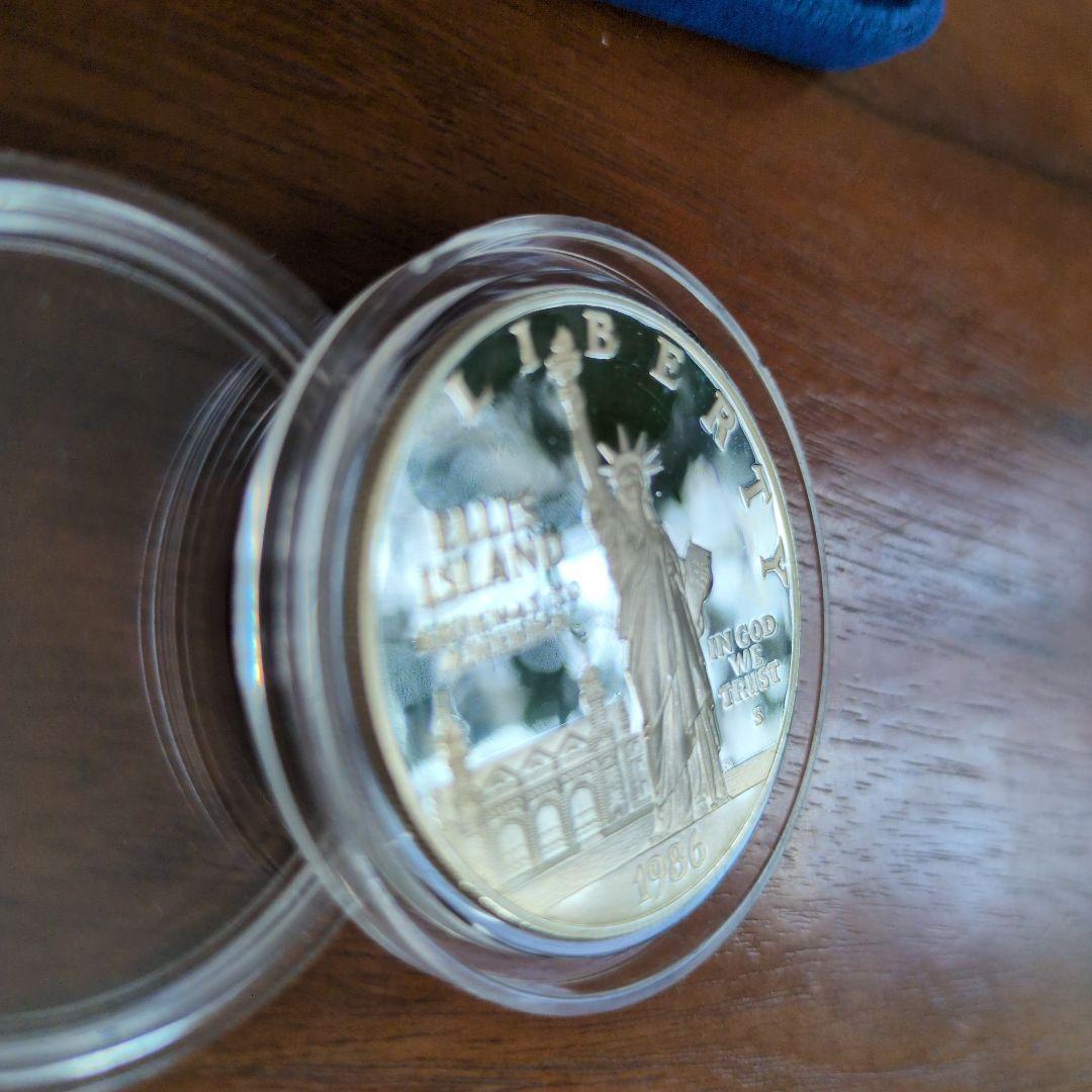 1986　リバティー1ドル記念銀貨　自由の女神デザイン