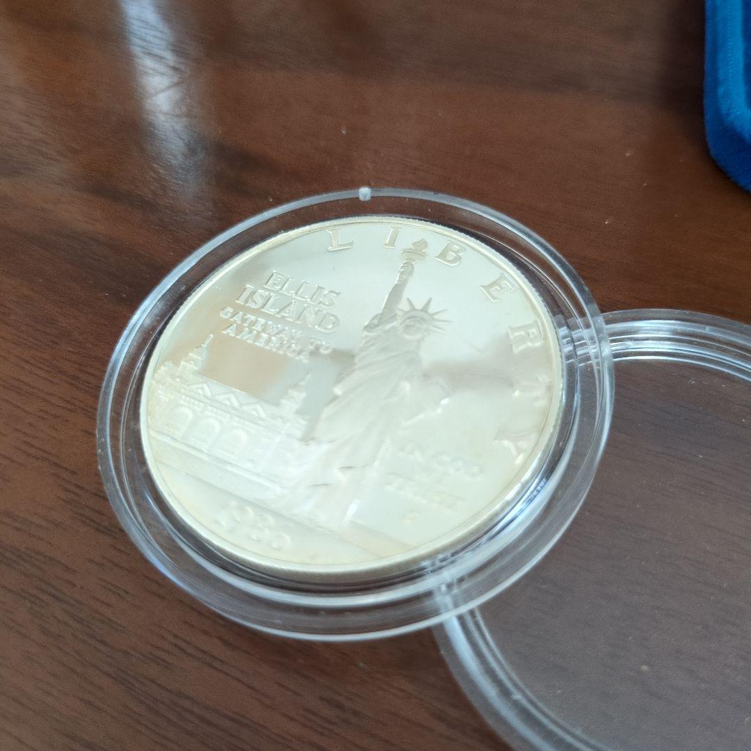 1986　リバティー1ドル記念銀貨　自由の女神デザイン