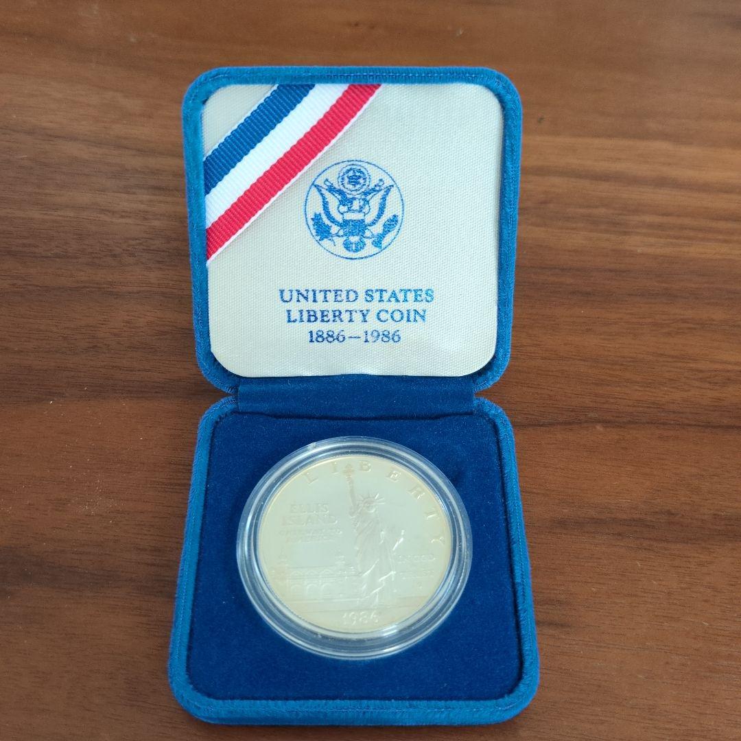 1986　リバティー1ドル記念銀貨　自由の女神デザイン