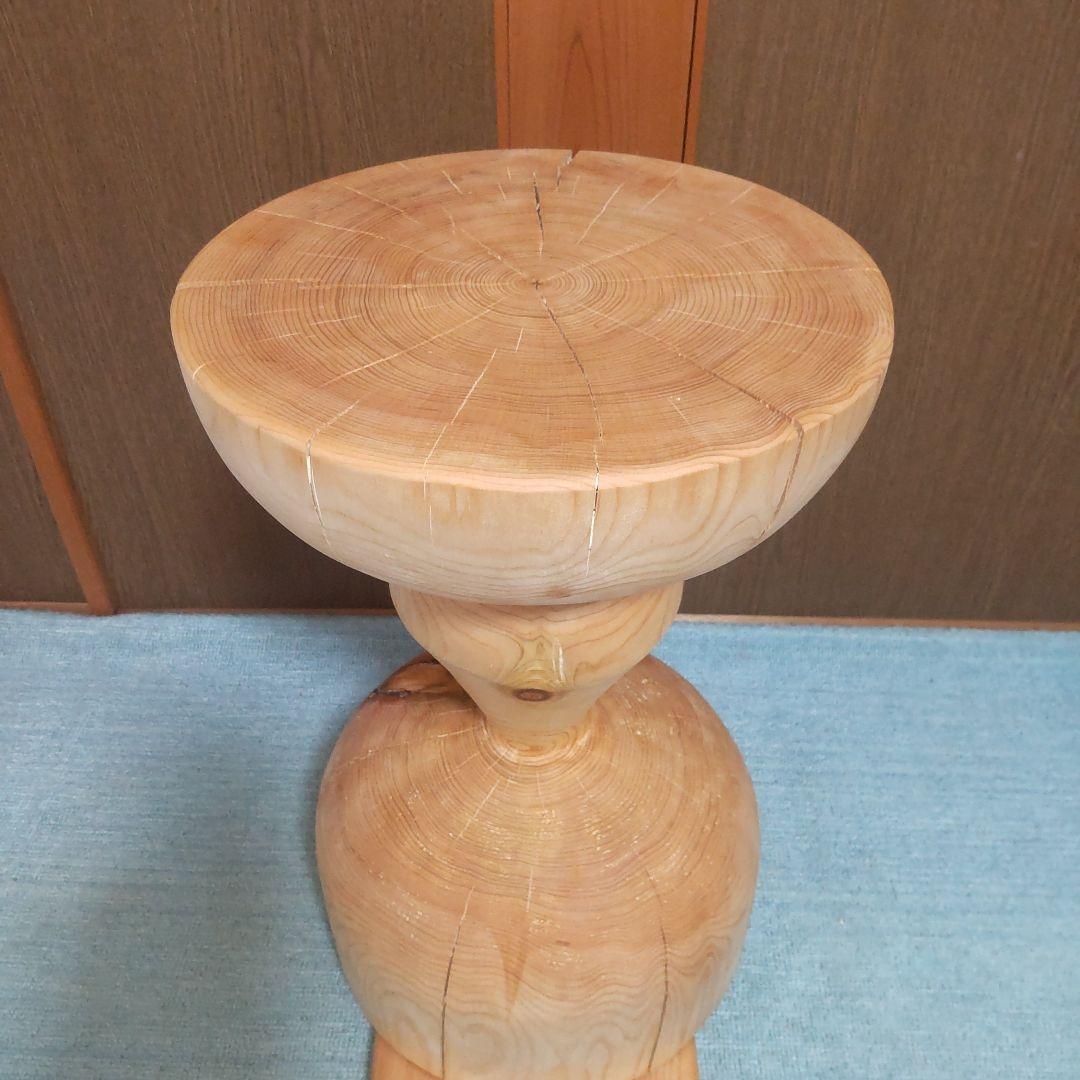 ヒバ丸太椅子スツール