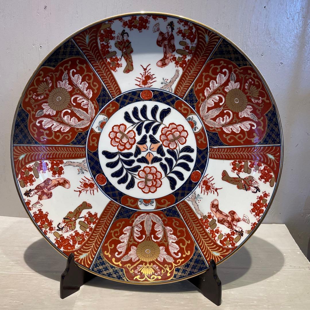美品　有田焼　金彩　古伊万里　大皿　飾り皿　時代物　骨董品　早い者勝ち