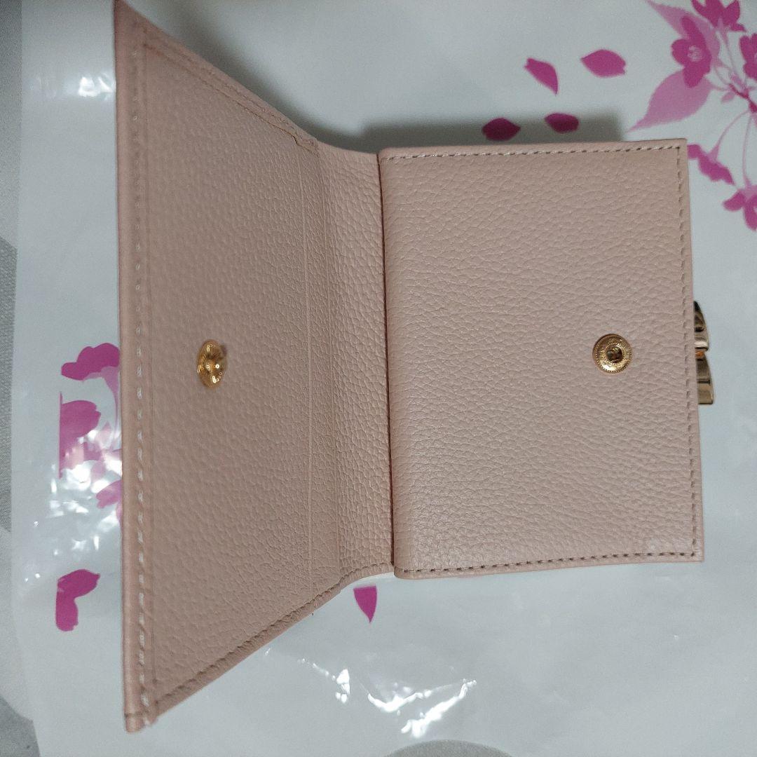 皇居　財布　二つ折り　がま口　皇居限定　ピンクベージュ