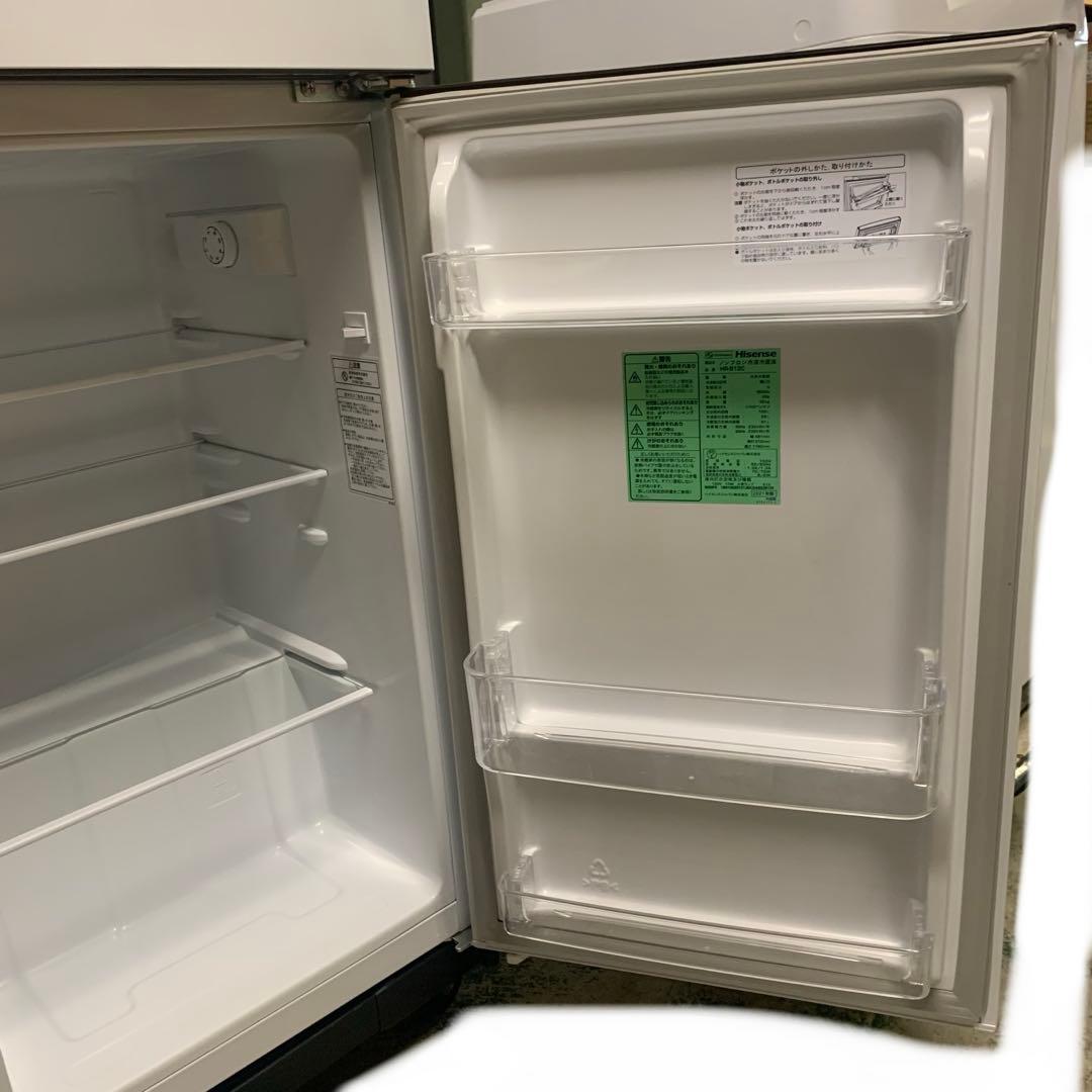 8r37 美品2021年製 2ドア 冷蔵庫 HR-B12C 一人暮らし 単身用