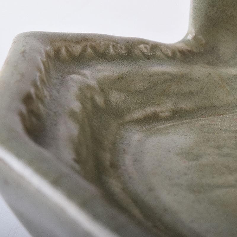 中国　七官青磁　刻花文　手鉢　時代箱　V　R8478