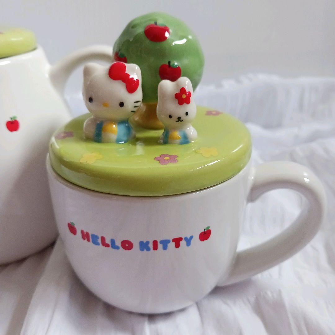 【2点セット】HELLO KITTY　ハローキティ　急須　コップ　レトロ　レア
