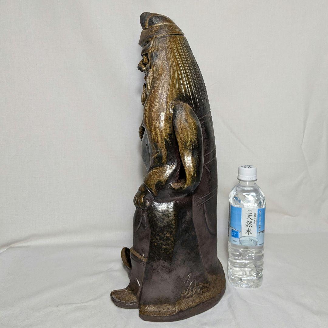 備前焼 鐘馗像 置物 縁起物 魔除け 厄除け 神仏 陶像 細工物 インテリア