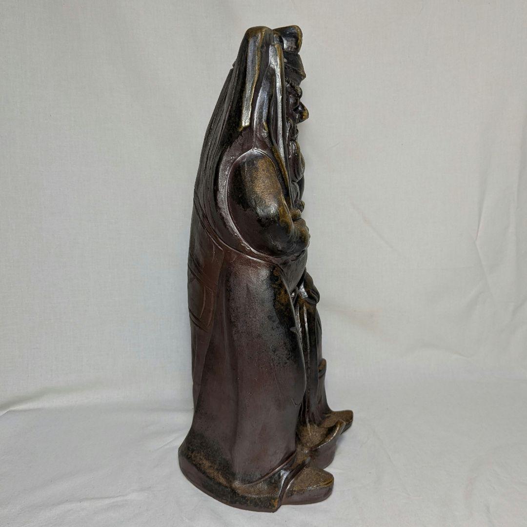 備前焼 鐘馗像 置物 縁起物 魔除け 厄除け 神仏 陶像 細工物 インテリア