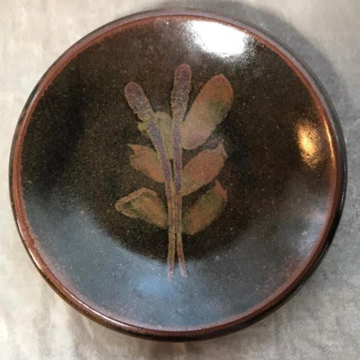 バーナードリーチ　花文　平皿 　民藝