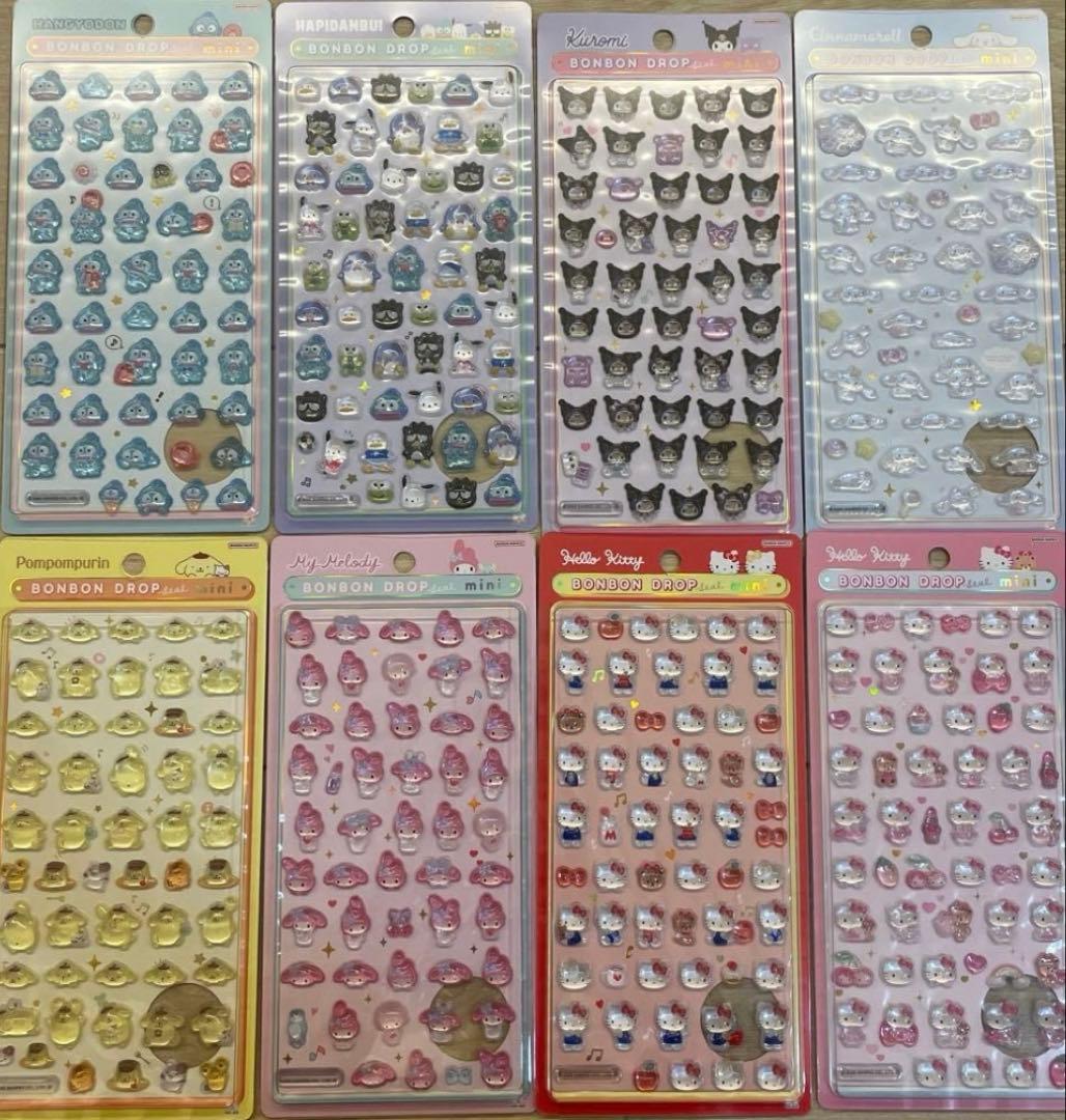 しずくちゃん　あわわちゃんボンボンドロップシール　 うるちゅるポップシール