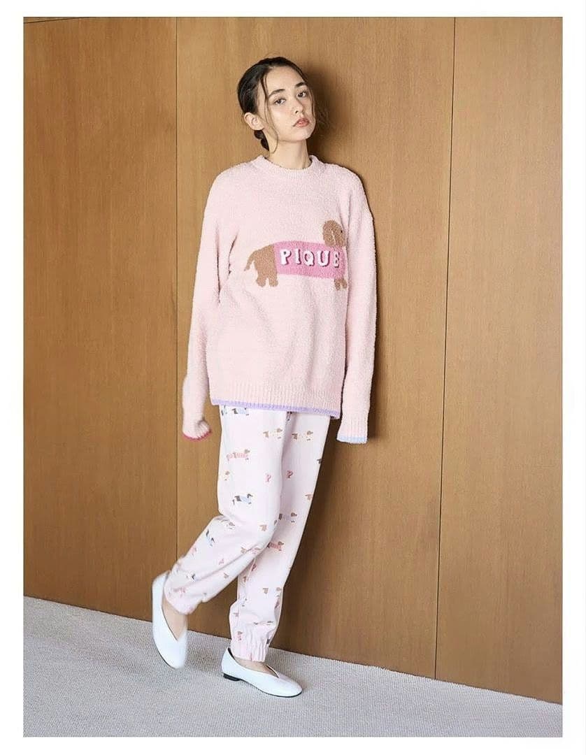 新品・未開封　ベビモコダックスフンドジャガードプルオーバー＆ロングパンツセット