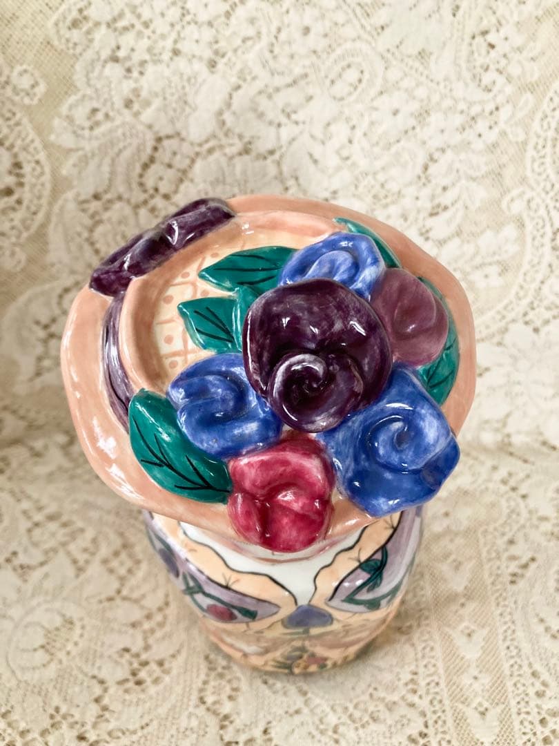 最終価格　貴重ヴィンテージ　米Susan paley 可愛い♪陶器クッキージャー