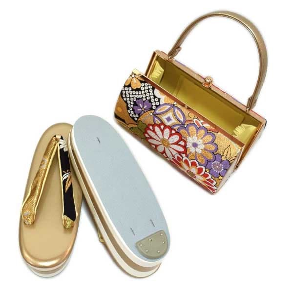 6565 LL バッグセット 正絹 西陣織 帯地 振袖用 25cm 新品