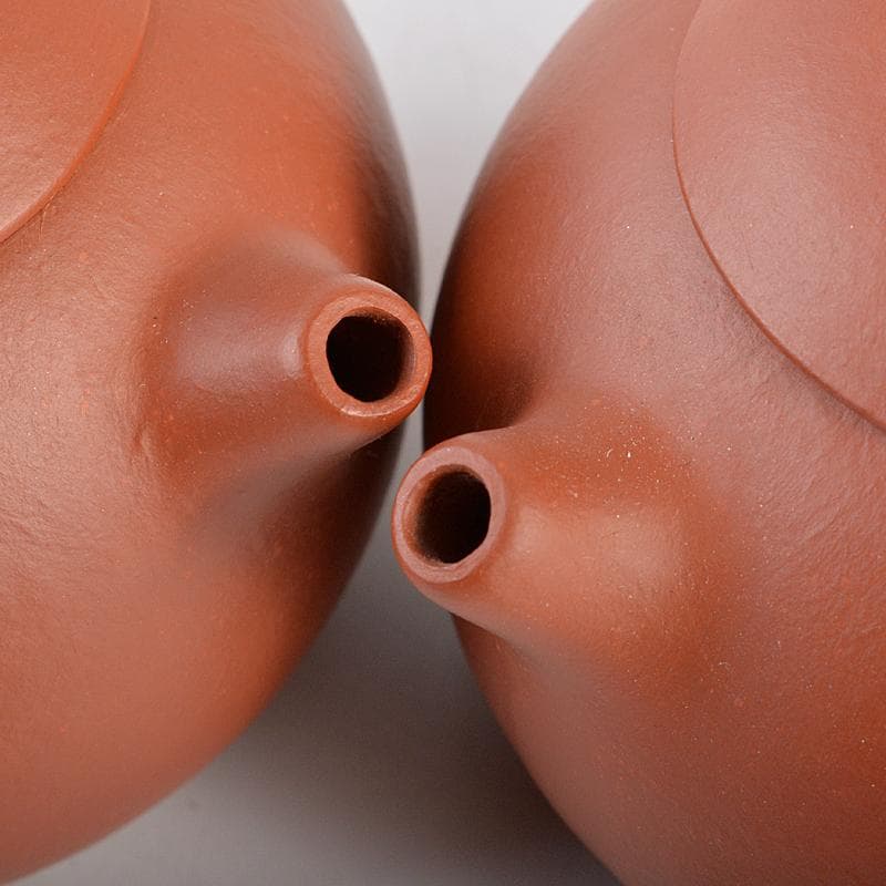 中国　紫砂　朱泥　急須　茶壷　一對　在銘　M　R5658