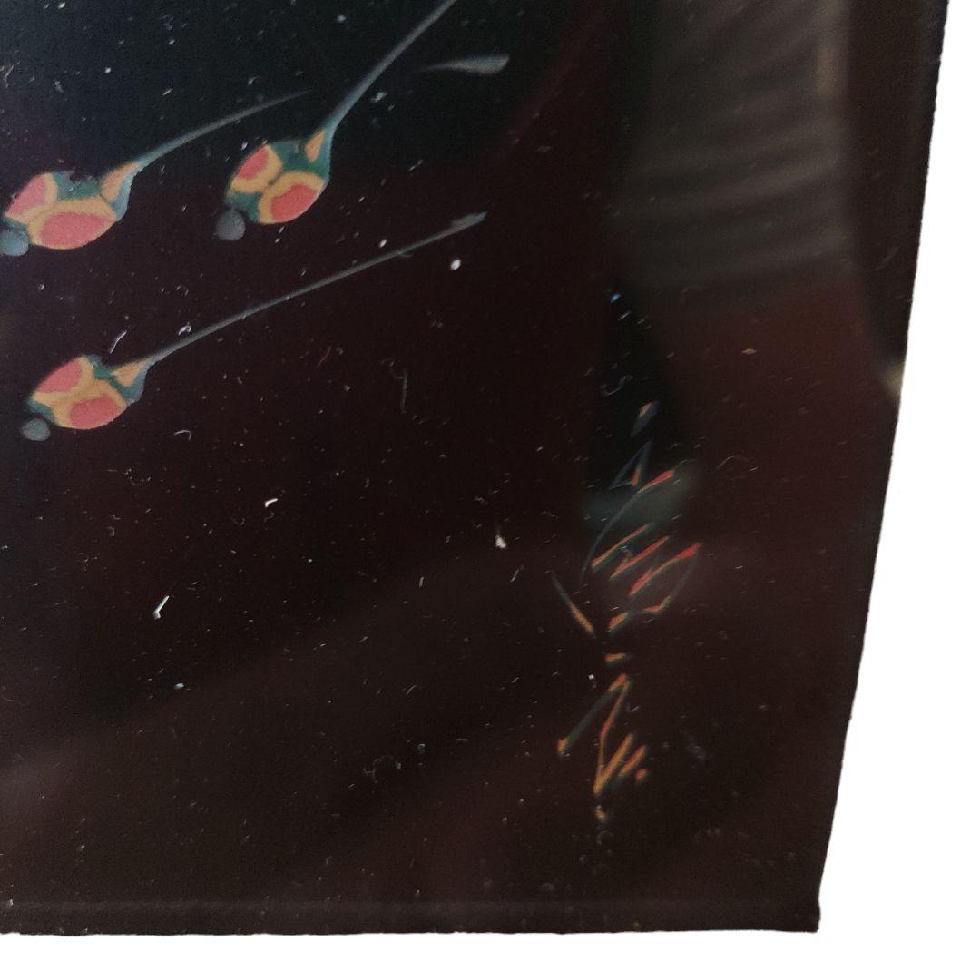 越後村上漆器　伝統工芸師　小野為朗　三彩彫漆額　ヒラメ