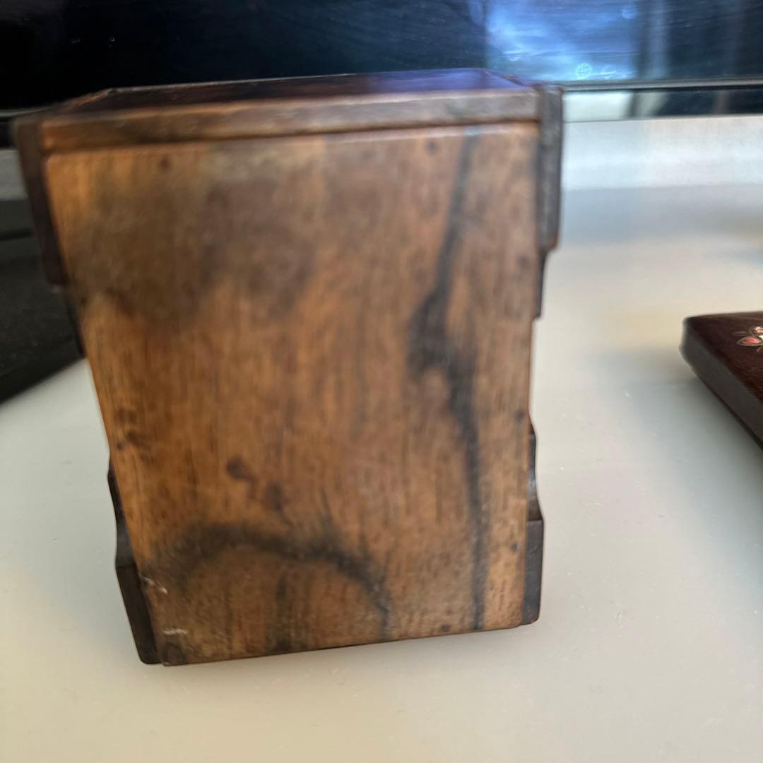 黑柿木，安藤七宝，七宝焼，骨董，インテリア，小物いり，煙草箱，宝石箱