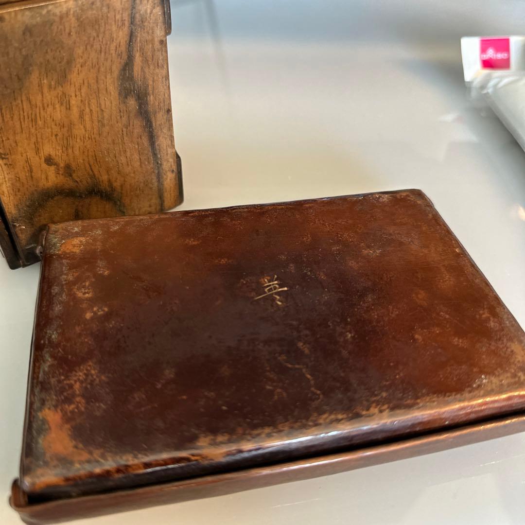 黑柿木，安藤七宝，七宝焼，骨董，インテリア，小物いり，煙草箱，宝石箱