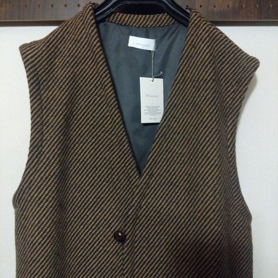 Phlannel ブラウンストライプ ベスト