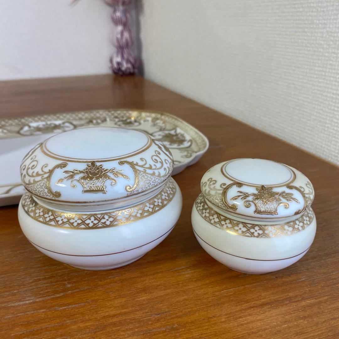 オールドノリタケ　イギリス　里帰り　ドレッシングテーブル　セット　金盛り