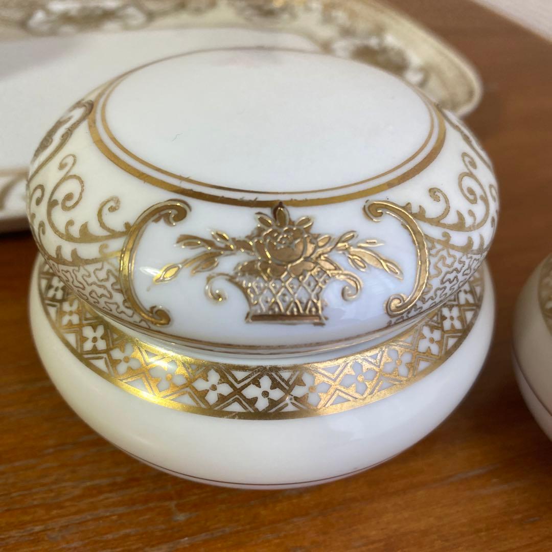 オールドノリタケ　イギリス　里帰り　ドレッシングテーブル　セット　金盛り