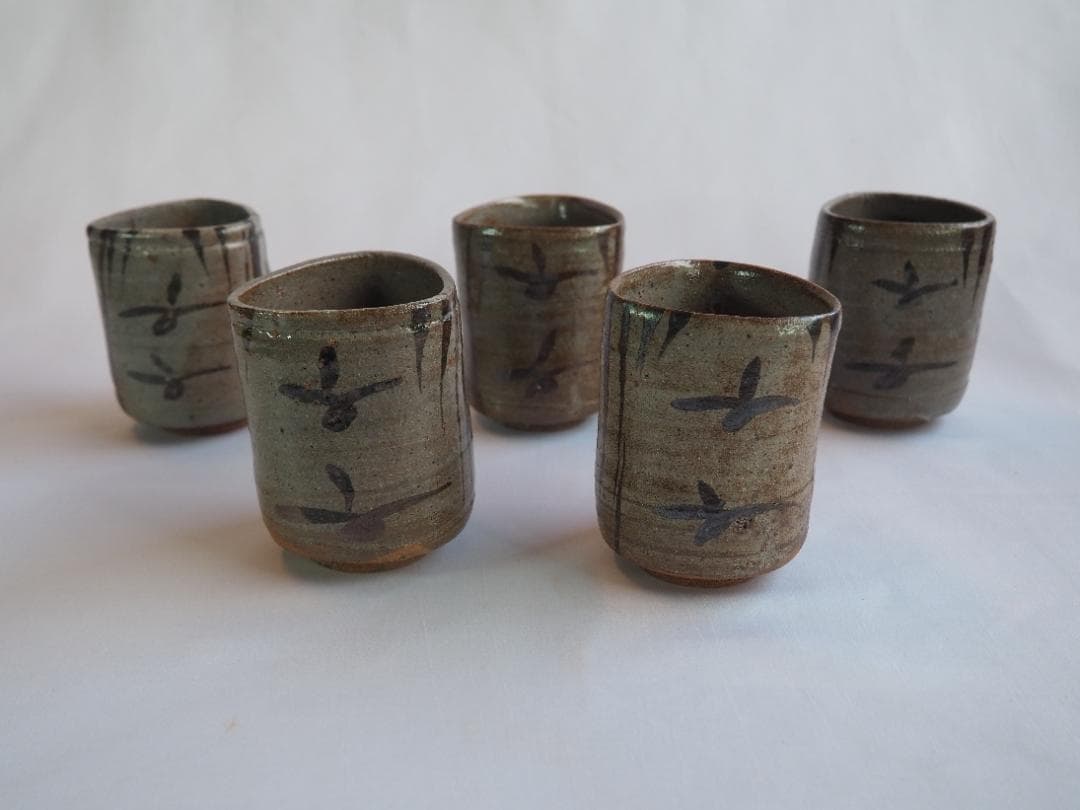 12代中里太郎右衛門造（無庵）『絵唐津筒向付５客』（共箱）人間国宝