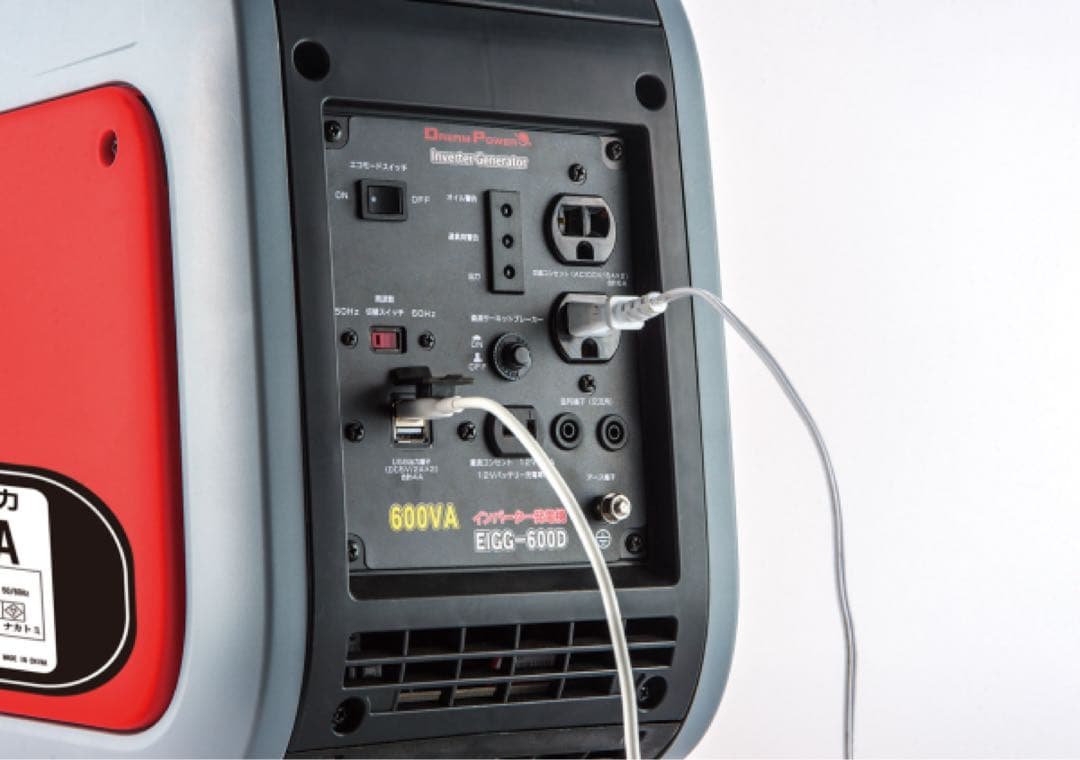 超激安防災品EIGG-600D カセットボンベ式インバーター発電機 600VA