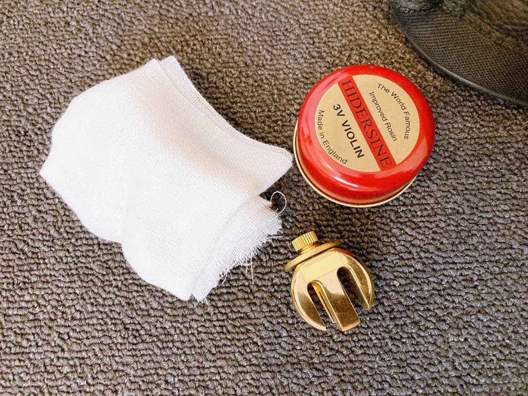 美品 初心者向け バイオリン 消音器 肩当て付き violin