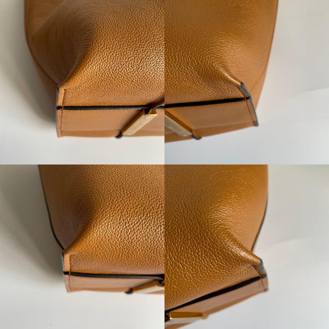 未使用級✨　TOD's タイムレス　トートバッグ　　ブラウン　レザー ロゴ