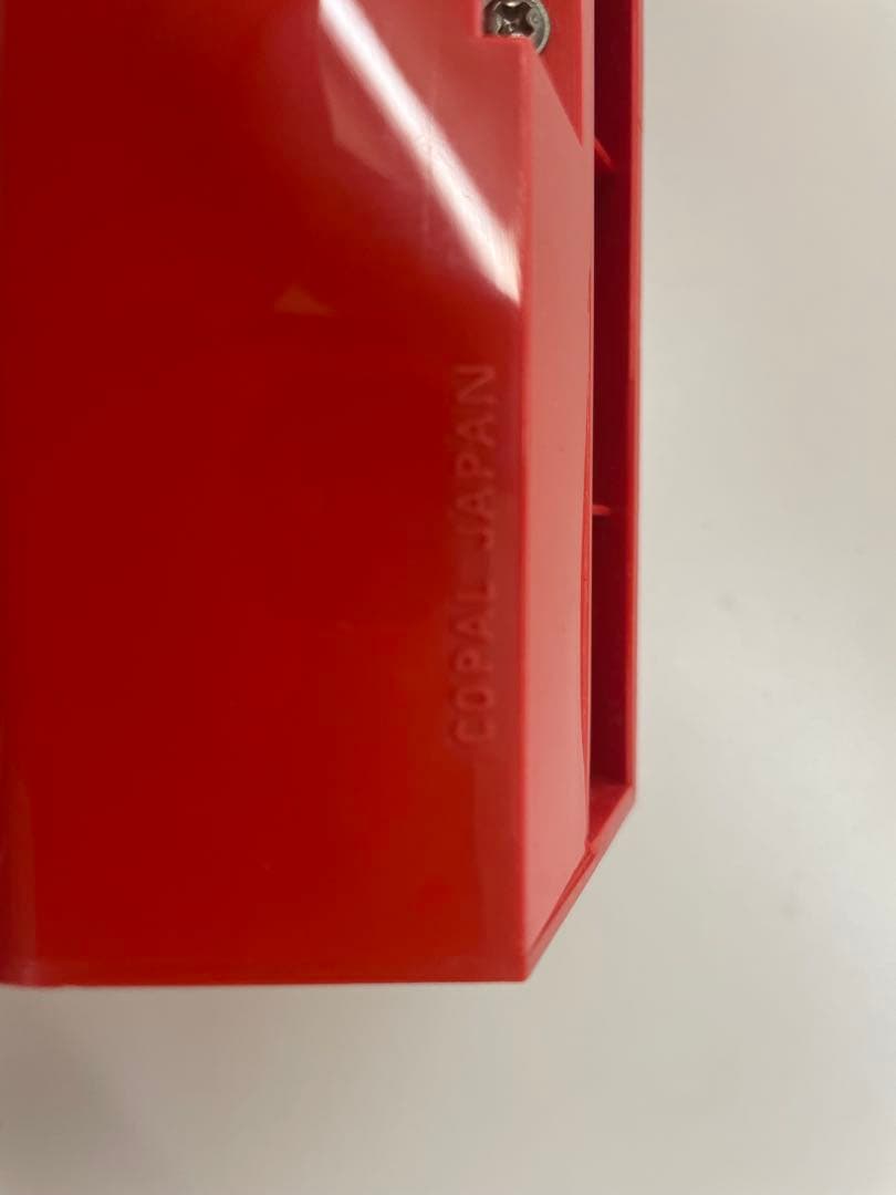 COPAL コパル　パタパタ時計　レッド×ベージュ