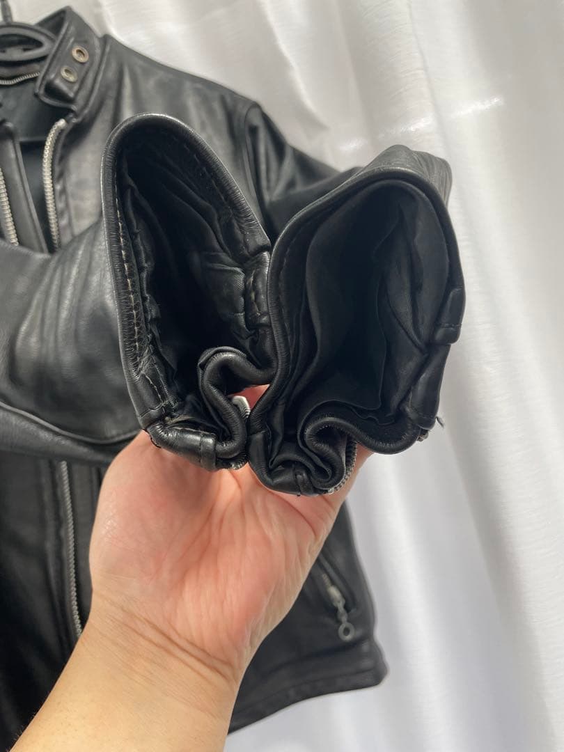 Schott641 シングルライダースジャケット 36 ボアライナー c07