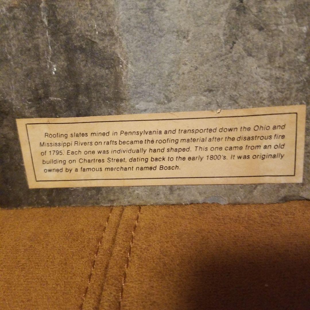 Bourbon St. スレートアートプレート 1987年