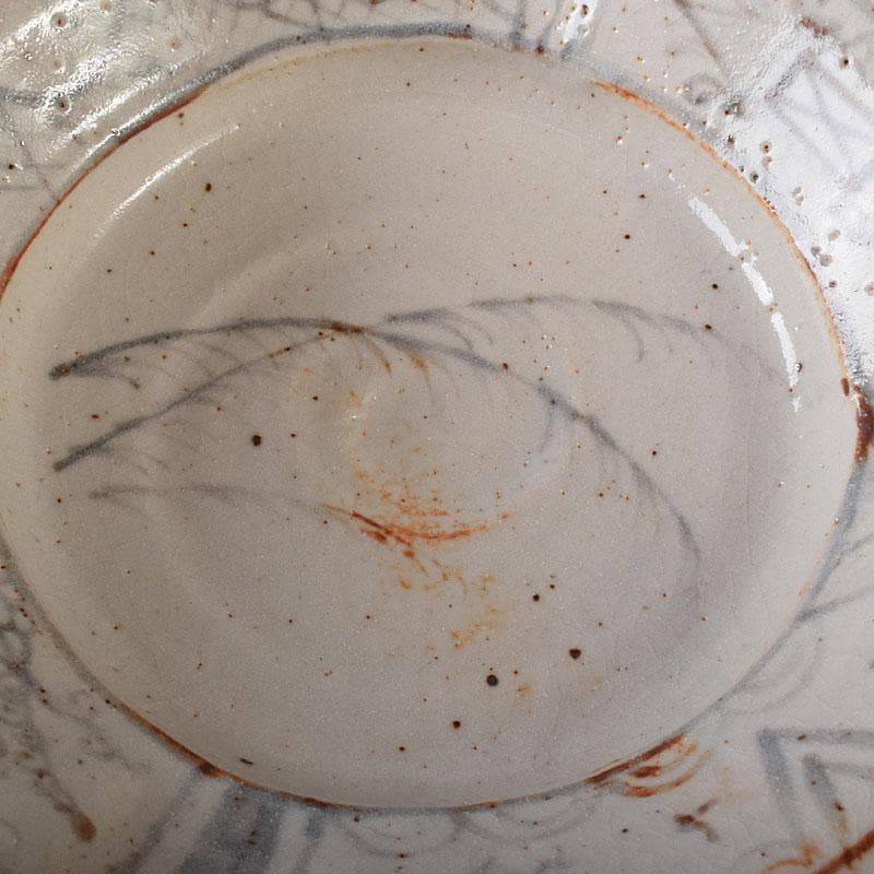 志野焼　加藤光右衛門作　菓子鉢　共箱　C　8089