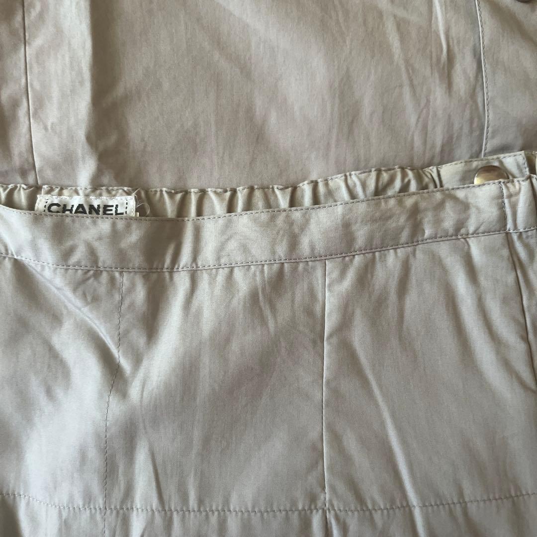 よしこCHANELシャネル膝丈スカート ボタン付き34