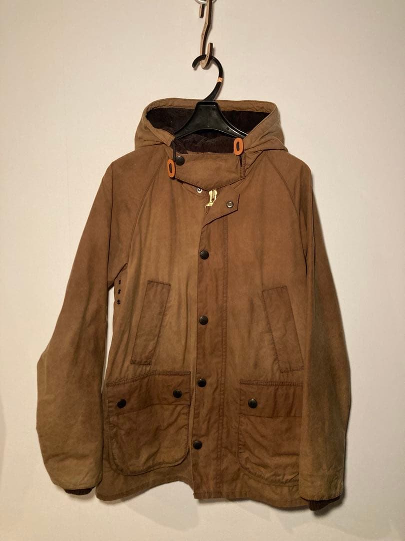 希少 バブアー BARBOURフーデッド ビデイルSL 36 フード ブラウン