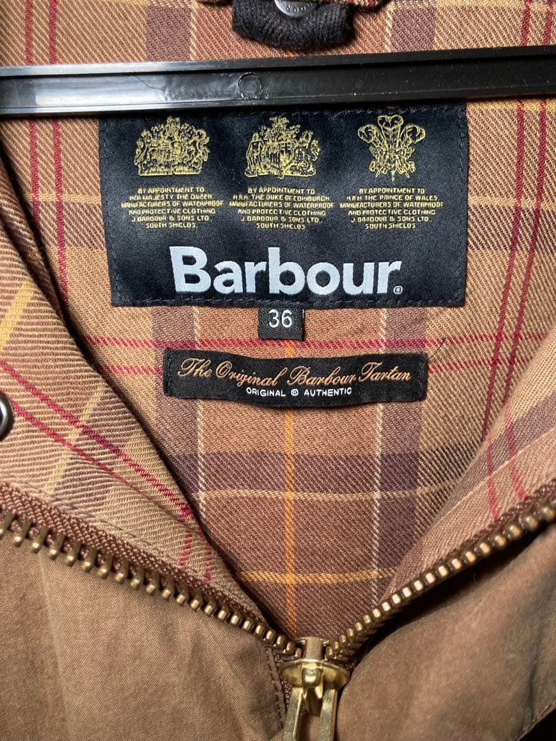 希少 バブアー BARBOURフーデッド ビデイルSL 36 フード ブラウン