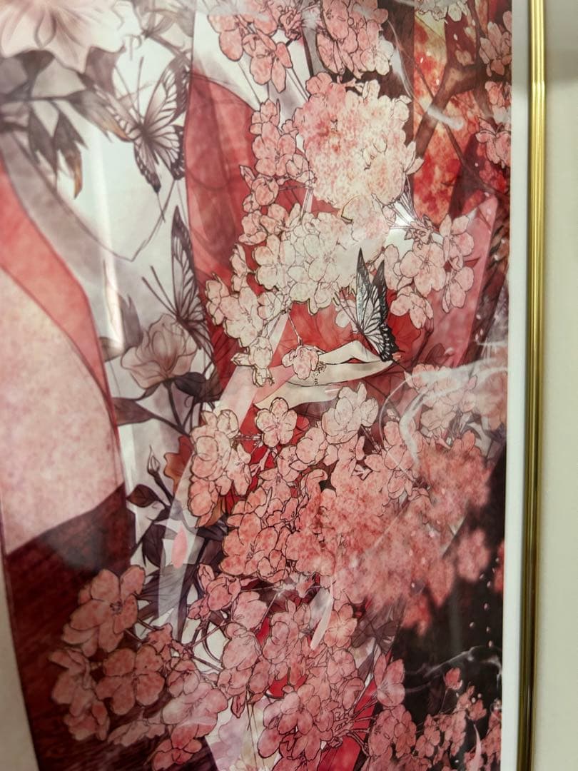 皐月恵　桃源郷　No1桁　版画　技法ジグレ