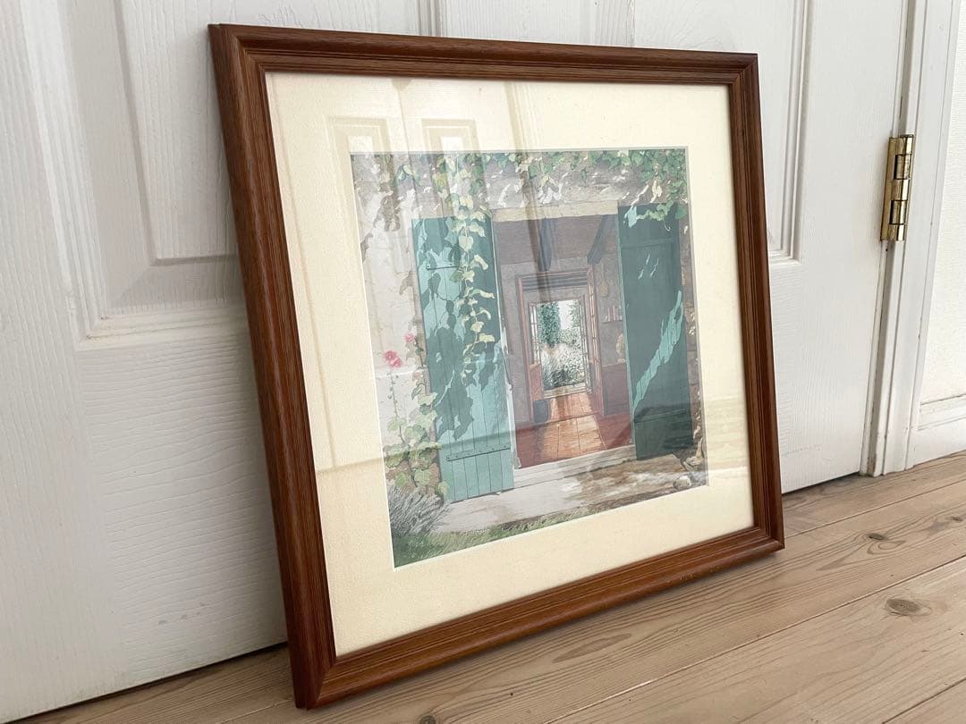 NANCY B ROBERTS　額縁　扉　裏庭