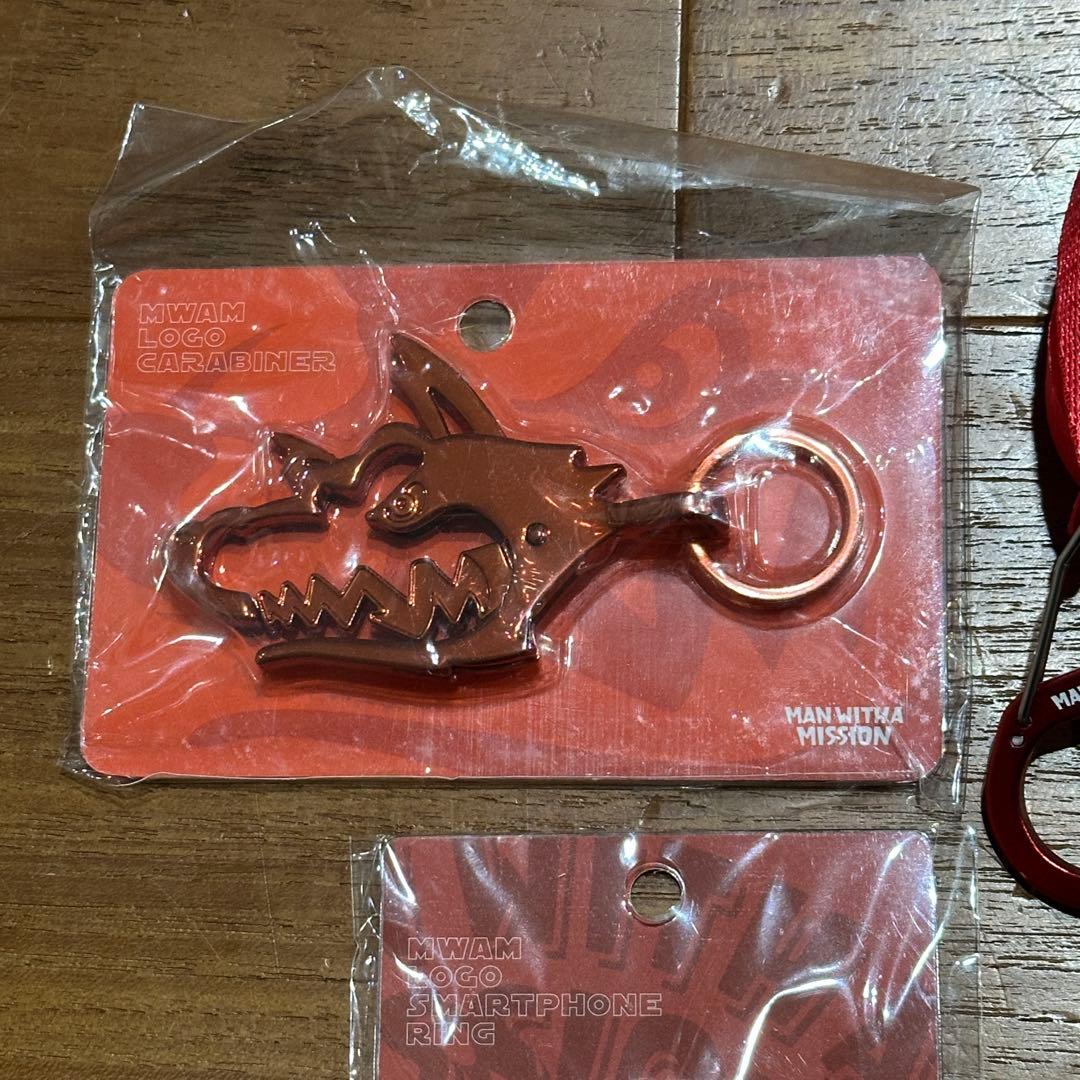 MWAM カラビナ スマートフォンリング ストラップ セット