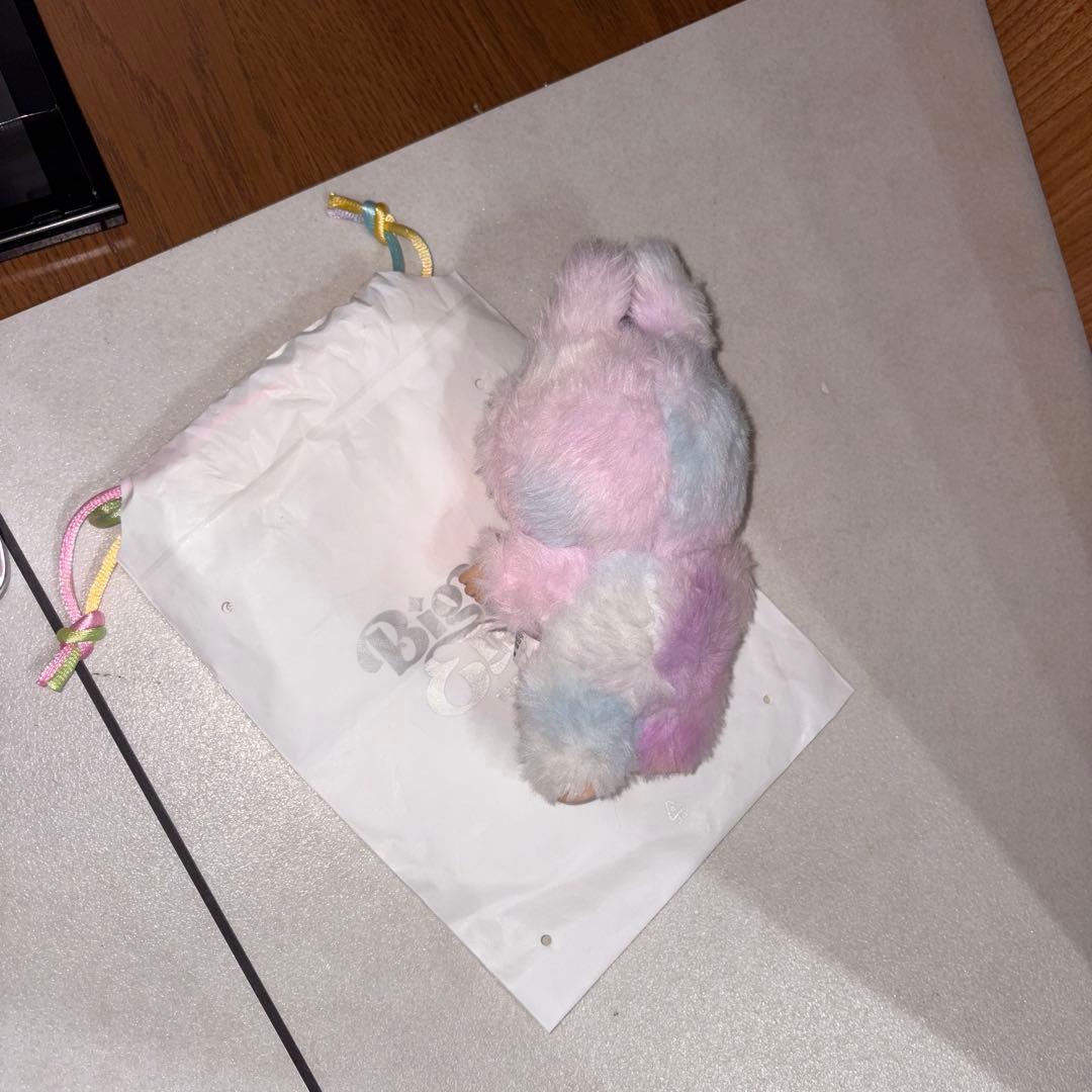 パステルウサギぬいぐるみ・巾着付き