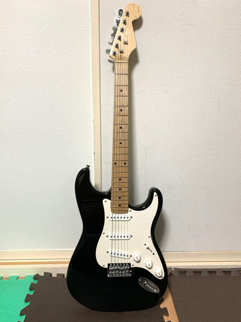 メーカー不明 ストラトキャスター メイプル指板 st 黒 ブラック ストラト