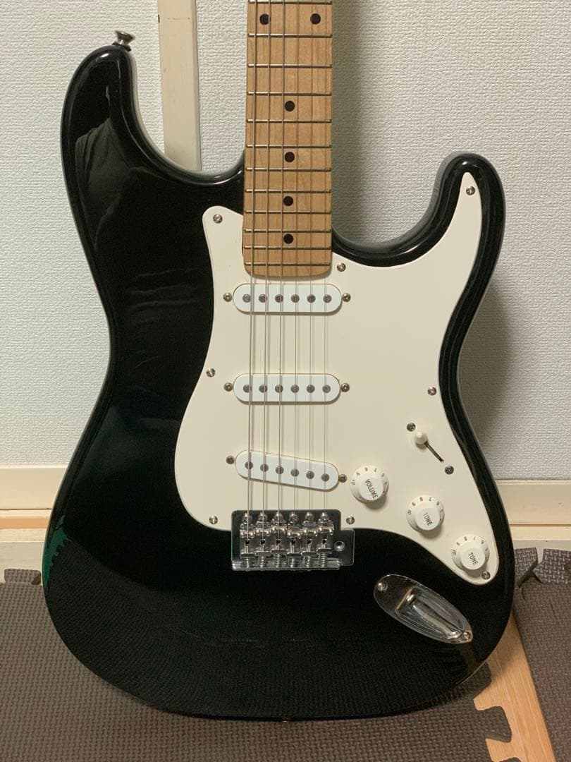 メーカー不明 ストラトキャスター メイプル指板 st 黒 ブラック ストラト