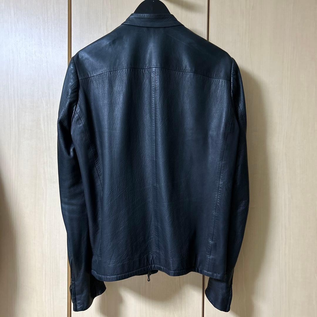 カズユキクマガイ 鹿革 ディアスキン　シングル ライダース レザー ジャケット